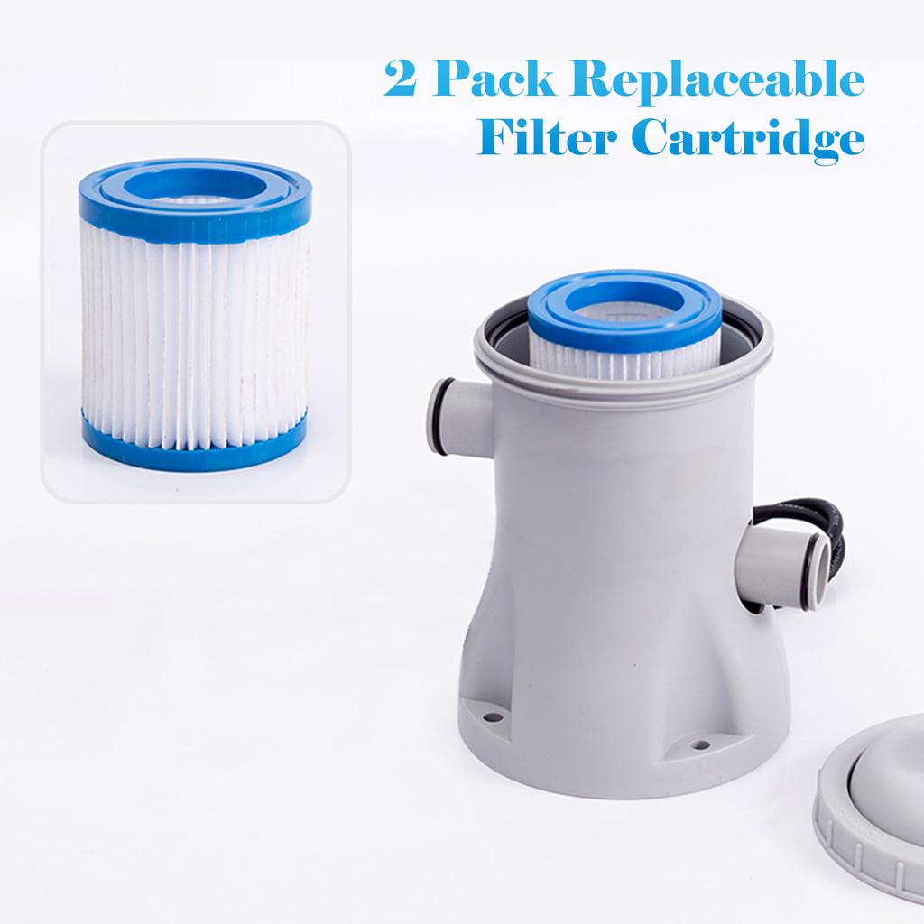 Инструмент для очистки бассейна GPH Электрический водяной насос для детского бассейна с 2 фильтрующими картриджами Насос для бассейна Надземный небольшой фильтрующий насос для бассейна