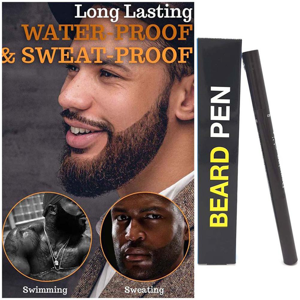 Beard Pen Barber Pencil and Brush Male Mustache Shaping Pen Waterproof Sweatproof Beard Pen