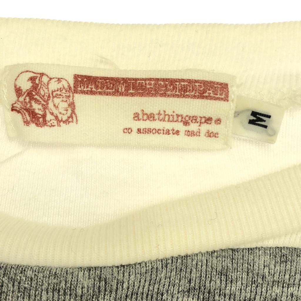 A Bathing Ape Сделано в Японии Футболка с длинным рукавом с полосатым узором M Рон Т Мужская Б/У