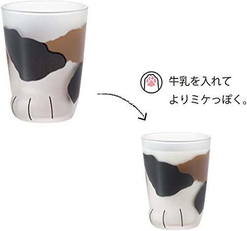 Coconeco Набор стаканов Coconeco из розовой лапы, чашки на дне, кошки x деревянные подставки, набор B, поставляется в подарочной коробке для рукоделия в (300мл / 4) (Тип родителя)