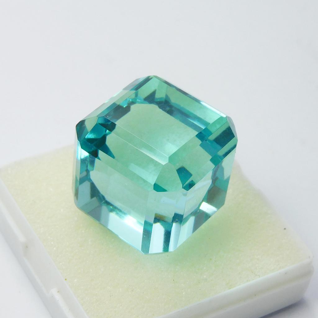 Real CERTIFIED Blue Cube Cut Sapphire 103.25 Ct Lab-Created Loose Gemstone M-1019-Ra