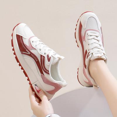 Женские новые сетчатые кроссовки-папы, женские осенние новые дышащие студенческие спортивные туфли, модные кроссовки на платформе, размеры 35-40