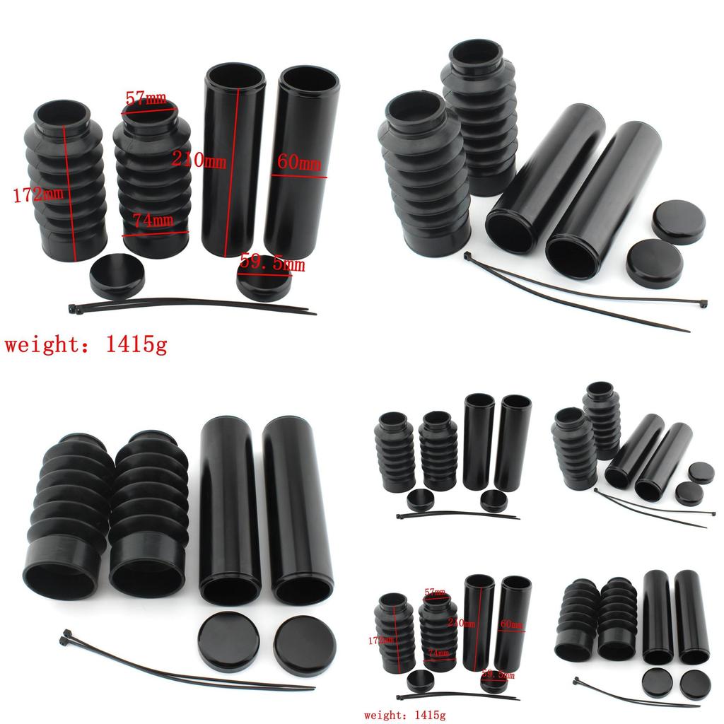 Стильный черный комплект из шести частей: чехлы на передние амортизаторы для Harley Night Rod J5