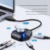 USB-адаптер звука Внешняя звуковая карта с 3x3,5 мм, 2xUSB, 1xType C Порт Подходит для ПК, Мобильного телефона, Ноутбука
