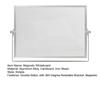 Desktop Whiteboard Double-Sided Magnetic with 360 Degree Rotatable Bracket Portable Writing Board for Home Office