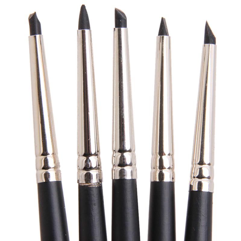 5pcs/set Silicone Brush Pen Icing Cake Decor Shaping Fondant Polymer Clay Sculpting Modelling Tool