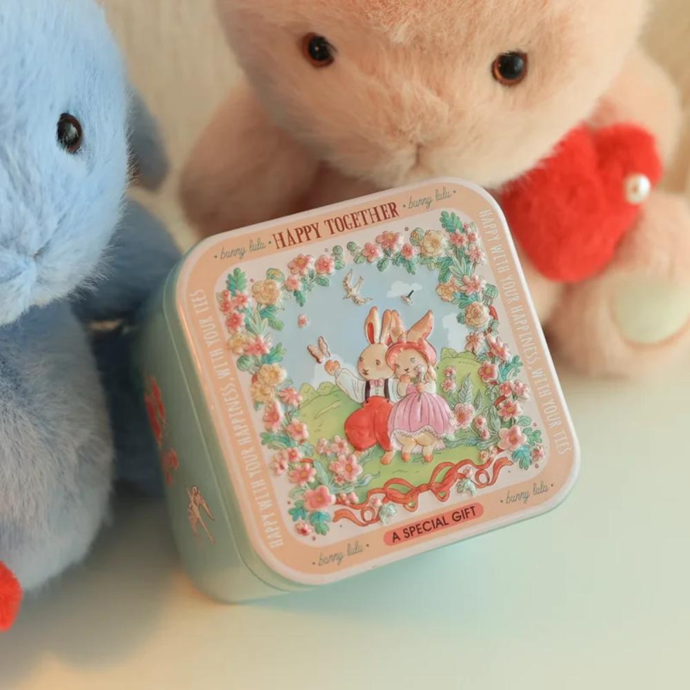Тиснение Печать Пасхальный Кролик Жесть Жестяные Банки для Пасхальных Подарков Пасхальная Конфетница Свадебный Подарок
