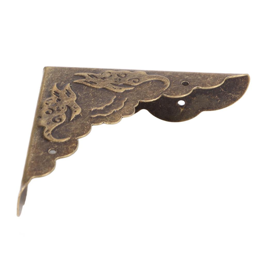 40pcs Bronze Corner Protectors Iron Furniture Corner Guard Angle Code Corner Protector Wooden Box