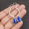 Lapis Lazuli Earrings Handmade Gemstone Jewelry, 925 Solid Sterling Silver Earrings, Unique Design Jewelry Earrings