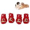 4pcs Dog Warm Shoes Cute Comfortable Warm Christmas Dog Winter Boots for Small Medium Dogs