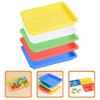 5 Pcs Tray Serving for Crafts Beads Plastic Blocks Organizer Trays DIY Projects Child