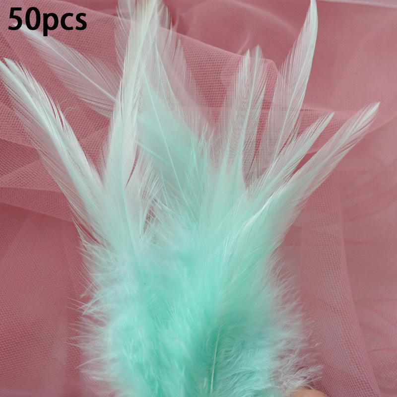 50 шт. натуральное перо макарон цветное куриное перо красочное индюшиное перо красочное перо