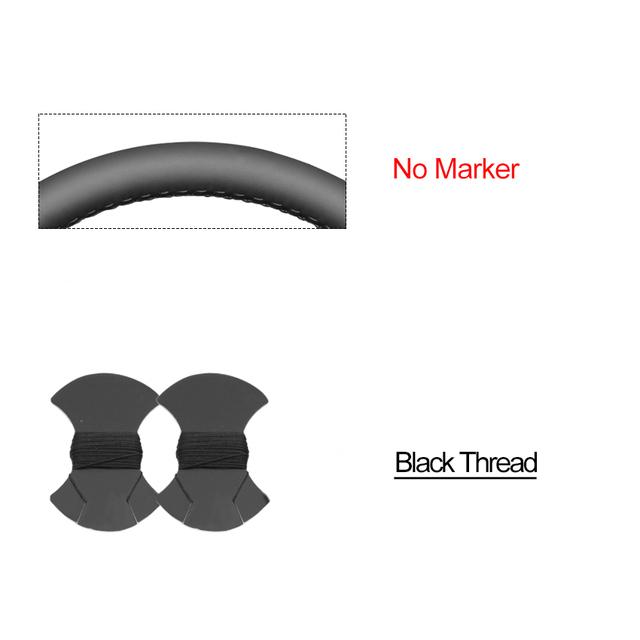Black Faux Leather Car Steering Wheel Cover For Ford Mustang 2005 2006 2007 2008 20009 2010 2011 2012