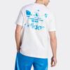 adidas Originals Трилистник с буквенным принтом, футболка с круглым вырезом и короткими рукавами, мужские топы, белые II8169