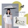 Parasol by Masayuki Oki X Sun and Rain Resistant Shade Cat Folding for Commuting To Work or for Polka [2025] Wpc. Umbrella, Dots, Mini, Off-white,