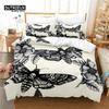 Комплект постельного белья с цифровой печатью, пододеяльник с 3D-бабочкой, лен, размер Queen, модный дизайн