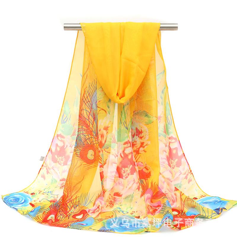Spring/Summer New Women'S Silk Scarf 45 * 150cm Simulated Silk Twill Square Scarf Fashion Printed Large Square Scarf Professional Scarf