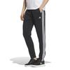 Adidas KTX41 Regular Fit Double Knit Track Women's 3-Stripes Pants, Black/White (JG3799)