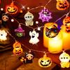 Cross-border Halloween LED String Lights: Pumpkin, Witch & Ghost Decorations for Holiday Ambiance