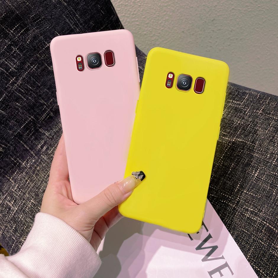 Чехол для Samsung Galaxy S6 S7 Edge Чехол-накладка для Galaxy S8 S9 S10 Plus Однотонный корпус для Samsung S10+ S9+ S8+ S10e Чехлы для телефонов Fundas