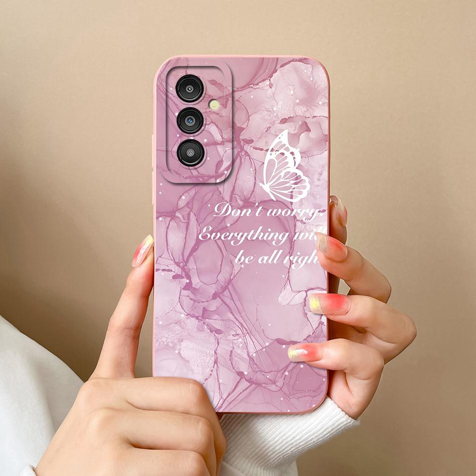 Чехол для телефона Samsung A15 A14 Стиль гавайского отпуска Задняя крышка Жидкий силикон Защита камеры Для Samsung A 15 Carcasa Capa