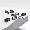 Adjustable Open Ring Men Women Geometric Asymmetrical Design With Mountain Motif Vintage Style Plated Handmade