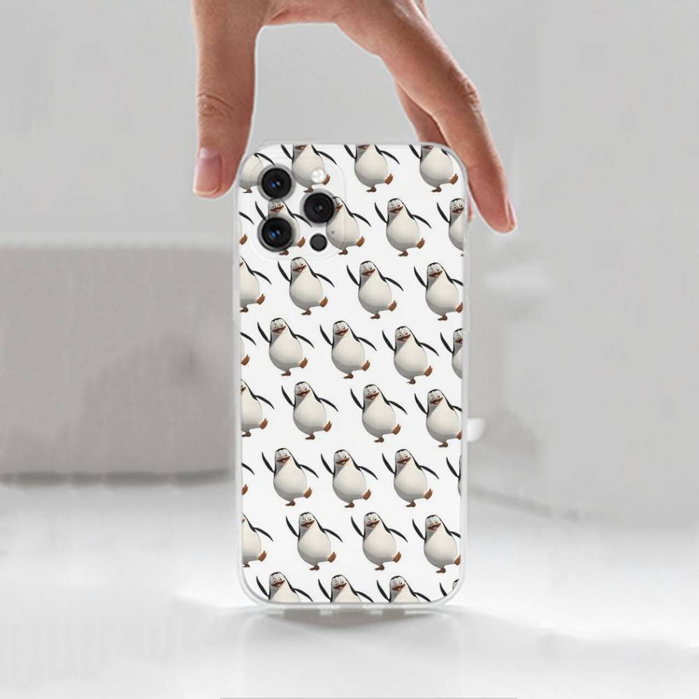 Cartoon Pingu Penguin Phone Case For iPhone,14,13,XR,SE,12,15,Pro,Max,Plus,11,17,16,X,XS,Mini Transparent Soft Cover
