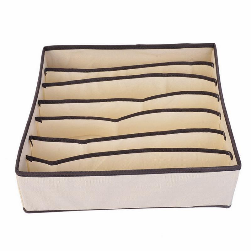 Dormitory Closet Organizer for Socks Home Separated Underwear Storage Box 30 Grids Bra Organizer Foldable Drawer Organizer