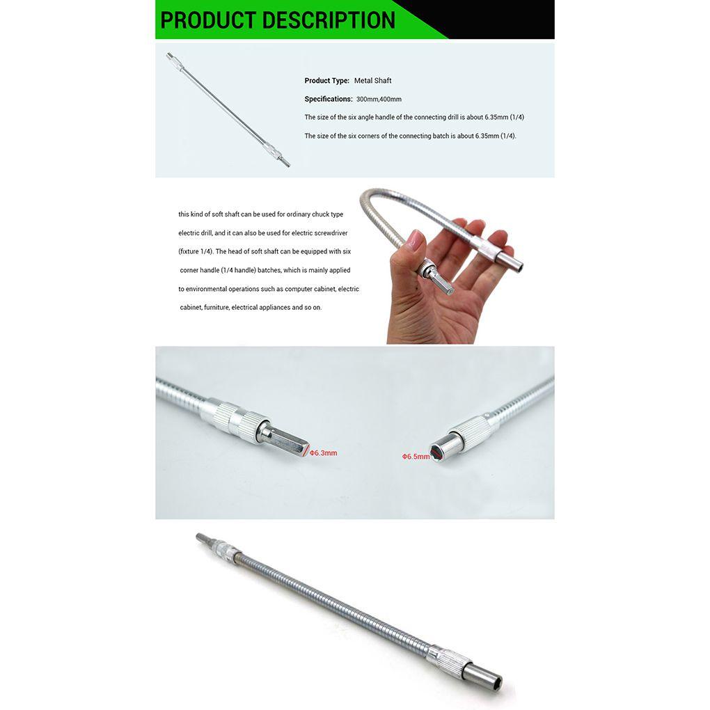 1/4" Extension Screwdriver Drill Bit Flexible Shaft Bit Holder Connecting Link
