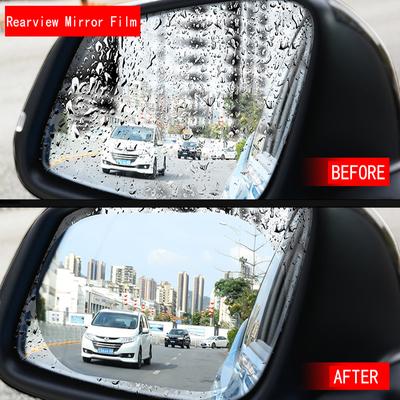 2 шт. зеркало заднего вида автомобиля непромокаемая прозрачная пленка защитная противотуманная водонепроницаемая пленка авто наклейки аксессуары 110x150 мм