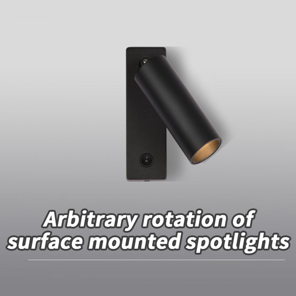 New Modern Stylish Contemporary Folding LED Wall Light with 350° Horizontal and 90° Vertical Rotation - High-Brightness 3W Mod