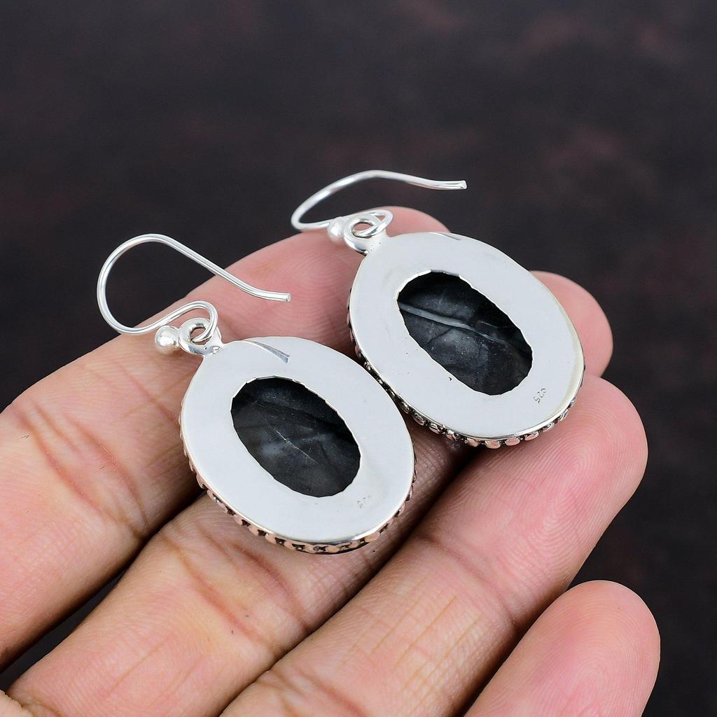 Серьги Пикассо Джаспер Серьги с драгоценными камнями Серьги из стерлингового серебра 925 пробы Совершенно новые винтажные ювелирные изделия Антикварные серьги Ювелирные изделия ручной работы Подарки для нее