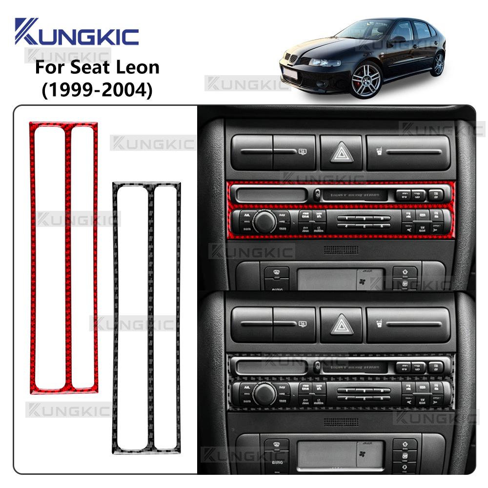 Carbon Fiber Style Interior Sticker for Seat Leon MK1 1M 1999-2004 CD Frame Trim