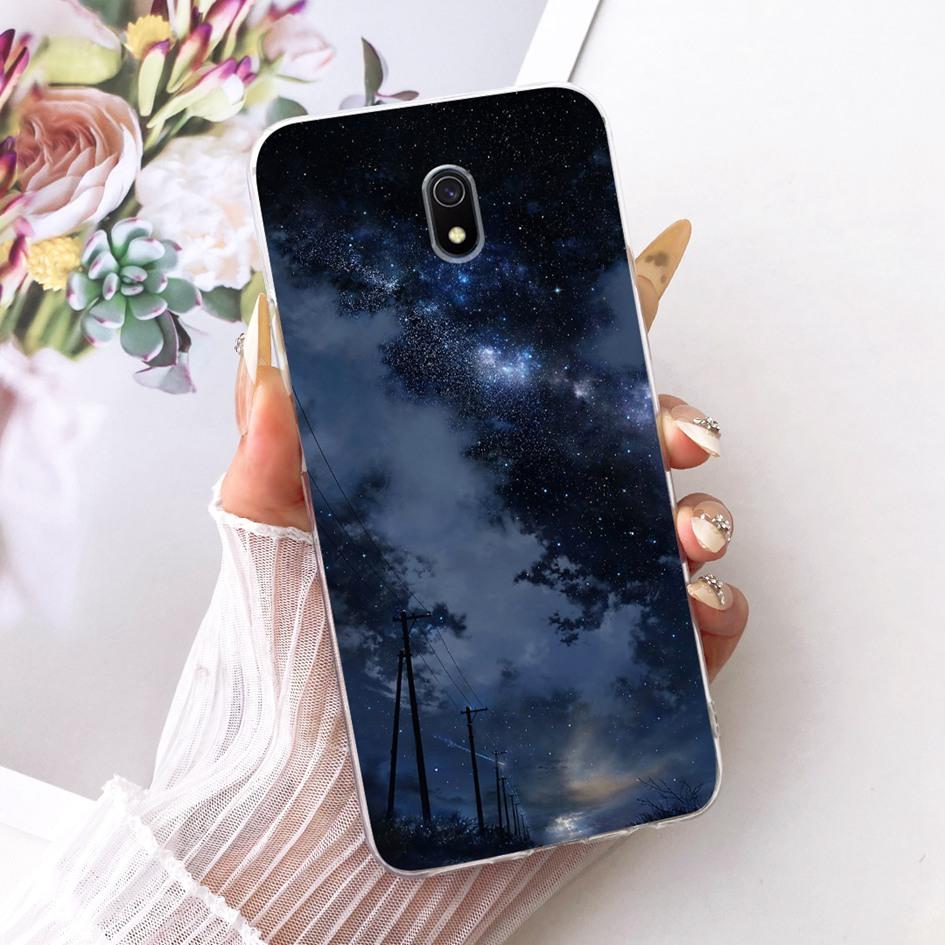 Case For Xiaomi Redmi 8A Cover Transparent Silicone Soft TPU Shockproof Bumper For Xiaomi Redmi 8 Funda Redmi8a Pro Flower Cases