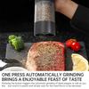 Электрическая мельница для соли и перца с подставкой для хранения, многоразовая мельница для специй, работающая от батареек, 5 уровней, регулируемая мельница для перца