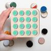 16-Slot Bottle Cap Organizer Wooden Beer Cap Display Stand Square Bottle Cap Coaster for Beer Cap Collection Home Decor Bar Display