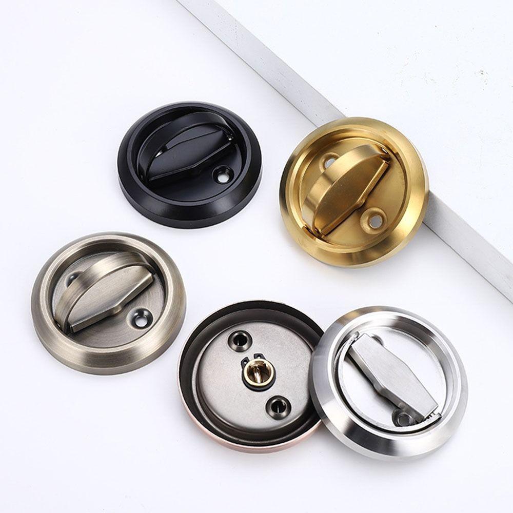 Wardrobe Furniture Lock Bolt Recessed Door Handle Lock Wardrobe Pulls Cabinet Knob Pull Ring Lock