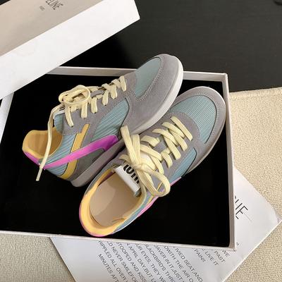 Легкие женские кроссовки с увеличением внутренней высоты, новинка весны и лета, дышащие, комбинированные, повседневные спортивные