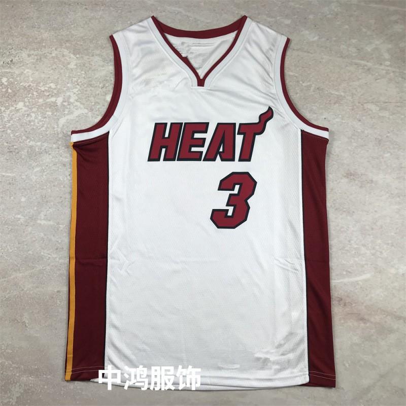 Miami Heat NBA Basketball Jersey White Team Uniform Men Women Adult Sports Training Game Wear