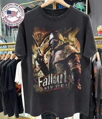 Футболка Fallout New Vegas Гранж Винтаж 2010 Футболка Унисекс Футболка