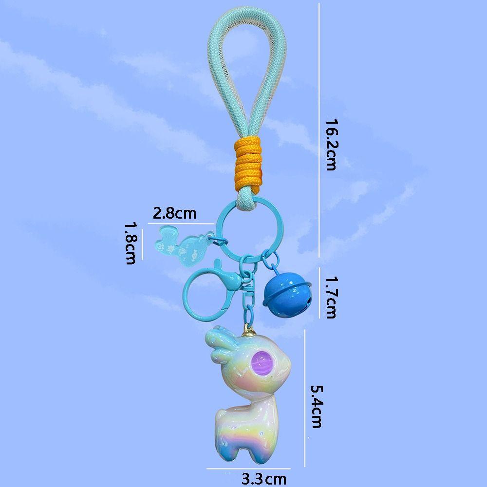 Брелок в виде оленя из мультфильма «Пятнистый олень», кукла, сумка, кулон, модный брелок для автомобиля, школьный портфель
