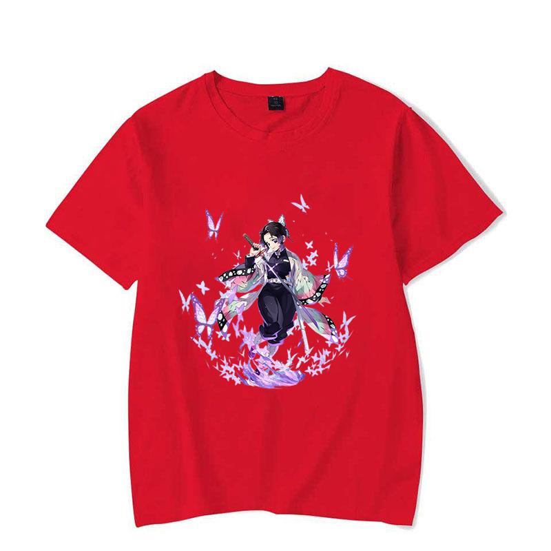 New Kochou Shinobu Print T-shirts for Women Men Summer Tee Shirt Harajuku Anime Casual Round Neck Short Sleeve Tops