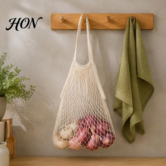 Heavy Duty Reusable Grocery Totes Cotton Mesh Bag, Eco Friendly Foldable String Lightweight Portable Handbags for Fruits Vegetables And Daily Shopping