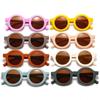 Children 'S Classic Sunglasses Infant 'S Retro Solid Color Ultraviolet -Proof Round Convenience Glasses Eyeglass For Kids