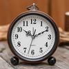 Retro European Style Pastoral Creative Alarm Clock Lazy Silent Student Alarm Clock Simple Bedside Small Alarm Clock Seat Table Clock
