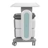 Mobile Medical Trolley Cart Enlarged Tabletop Double Drawer Multifunctional Medical Cart for Beauty Salon Clinic