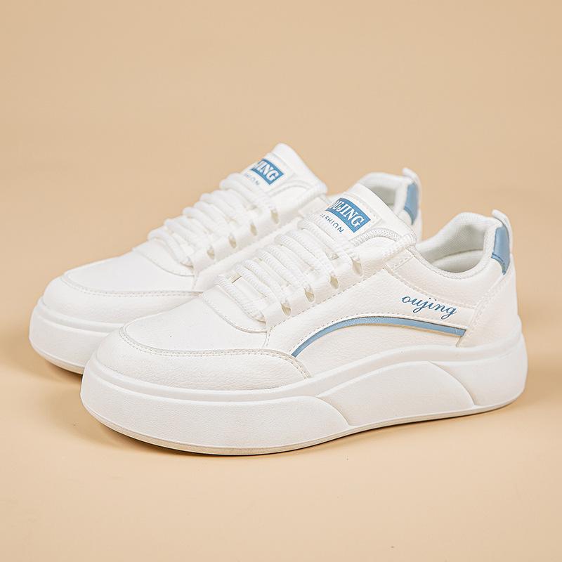 [Customized] Platform-soled Little White Shoes Women's Shoes 2025 New Student Versatile Sports Shoes Lightweight Breathable Casual Board Shoes