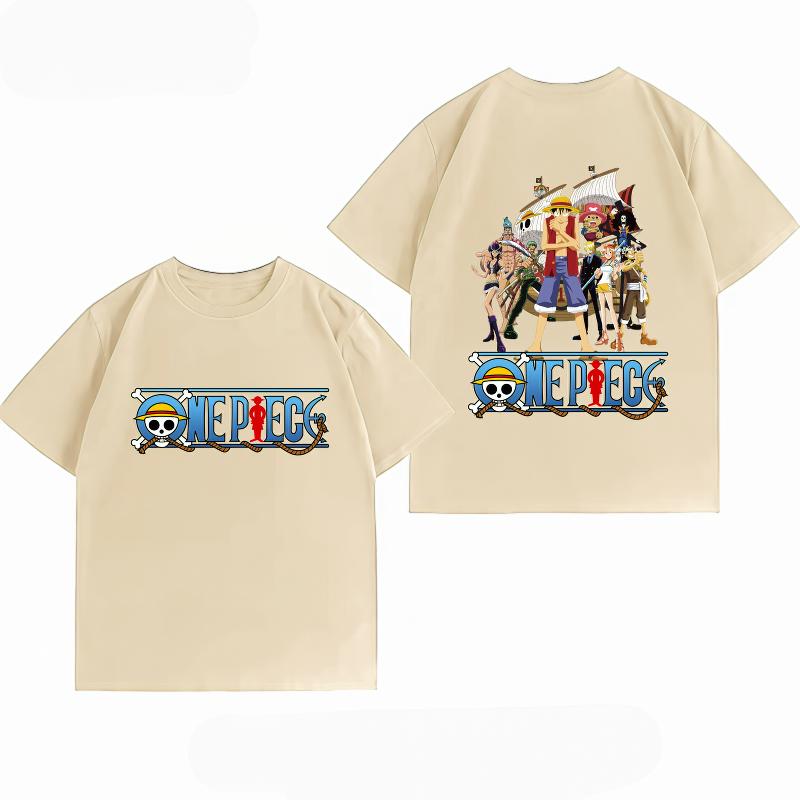 Unisexs Clothing New 100 Cotton Breathable Summer TShirt One Piece Luffy Print Casual Streetwear Unisexs TShirt