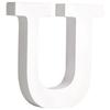 MDF Letter U , White, 11cm, Thickness 2cm