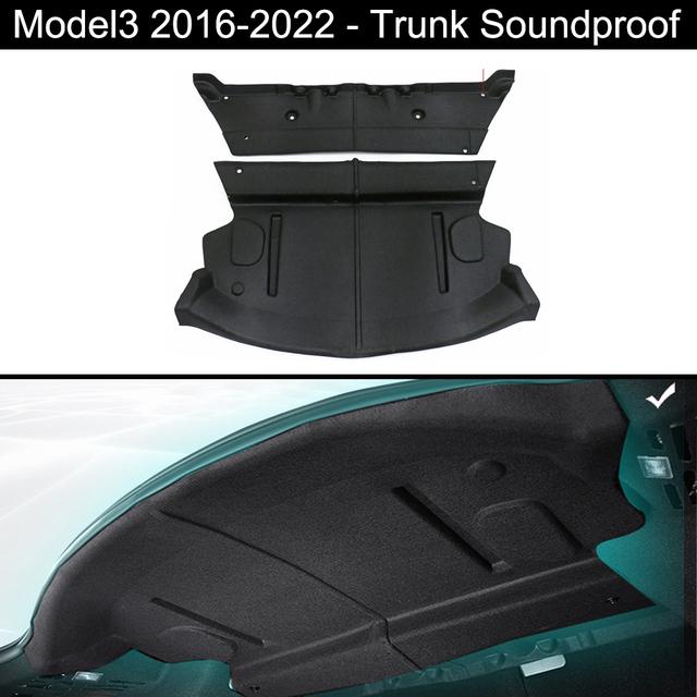 Для Tesla Model 3 2017-2023 передняя крышка багажника звукоизоляционный хлопковый внутренний капюшон Frunk/багажник звукоизоляционный пылезащитный хлопковый коврик